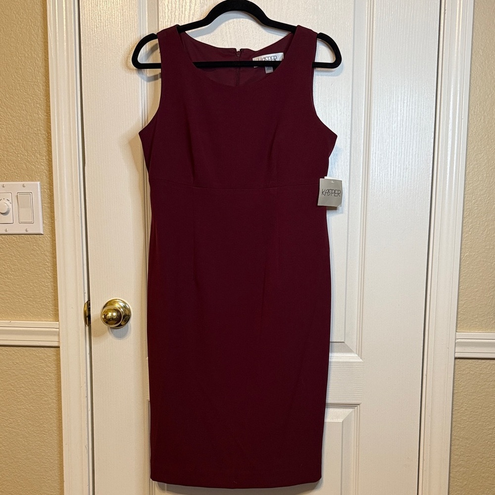 Kasper Burgundy Midi Dress